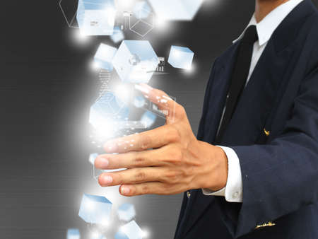 Hand holding technologyの写真素材