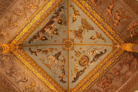 Ceiling painting at Patuxayのeditorial素材