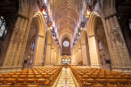 Interior of Washington National Cathedral,Washington,District of Columbia/United Stateのeditorial素材