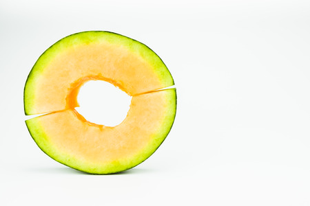 Melon isolated on white backgroundの写真素材