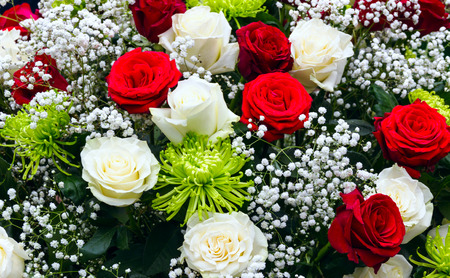 bouquet of multicolored flowersの写真素材