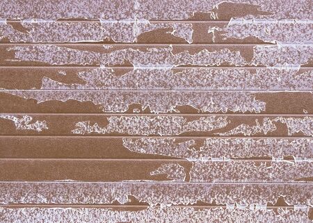 old brown iron horizontal wall