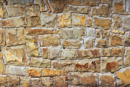 old rough brick  horizontal wall , texturesの写真素材