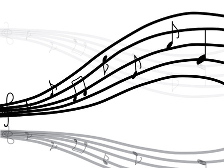 music notes, vector imageのイラスト素材