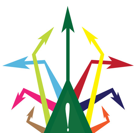 arrows symbol of competitionのイラスト素材