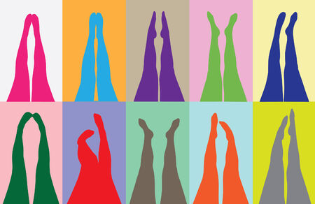 woman leggs silhouettesのイラスト素材