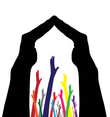 hands symbol of protectionのイラスト素材