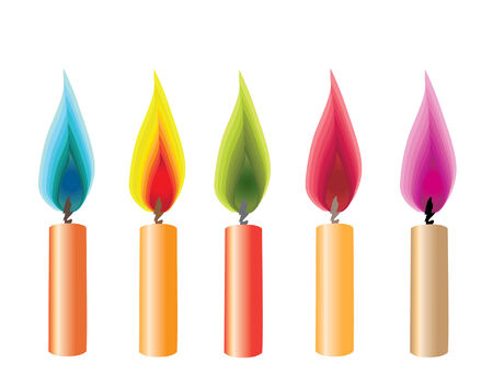 abstract candles for life eventsのイラスト素材