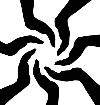 human hands symbol of protectionのイラスト素材