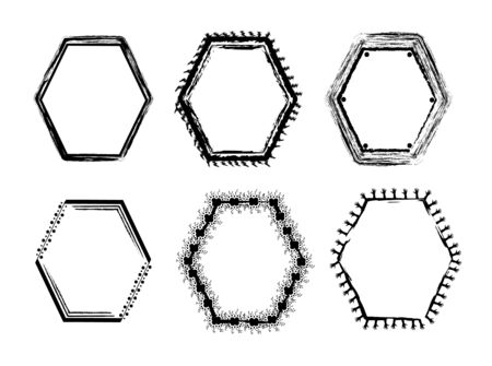 set of abstract frames fot life eventsのイラスト素材