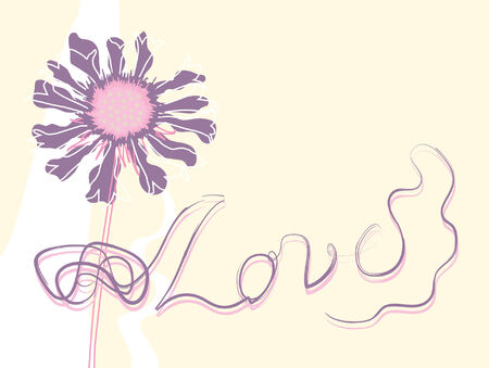 floral romantic invitation for life events, with space for your textのイラスト素材