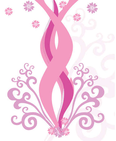 abstract floral background in pink colorsのイラスト素材