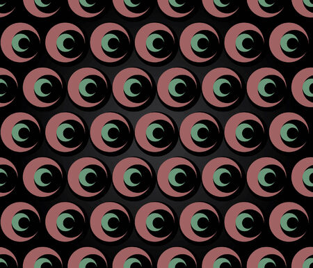 seamless vector background with round holes, eye imitationのイラスト素材