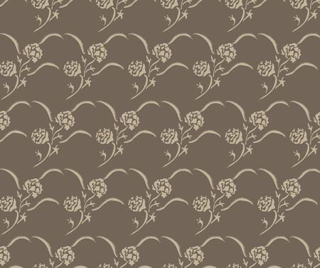 seamless floral background in brown colorsのイラスト素材