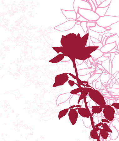 floral invitation for life events with beautiful rose and space for textのイラスト素材