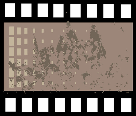 aged vector film strip with space for your text or imageのイラスト素材