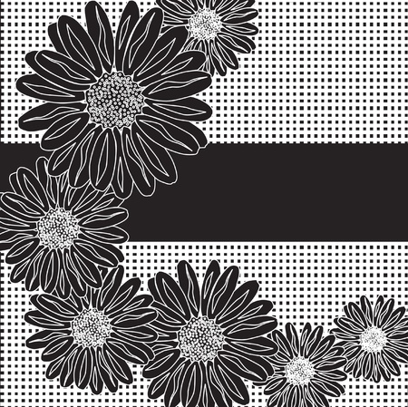 floral invitation for life events with place for textのイラスト素材