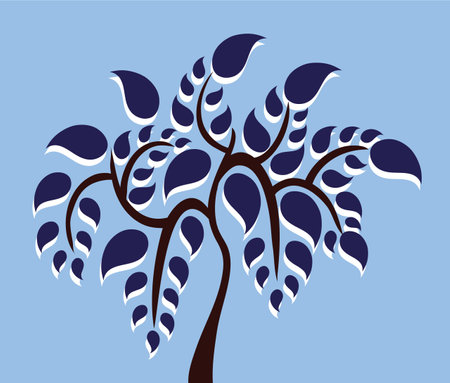 abstract tree, symbol of natureのイラスト素材