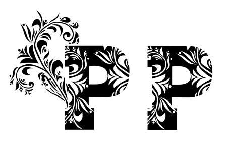 decorative letter P for your designのイラスト素材