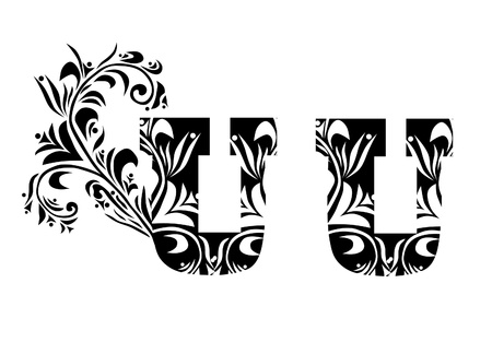 decorative letter U for your designのイラスト素材