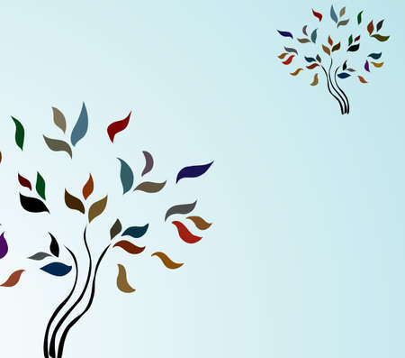 abstract tree invitation for life events with place for textのイラスト素材