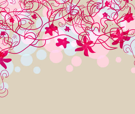 floral invitation for life events with place for textのイラスト素材