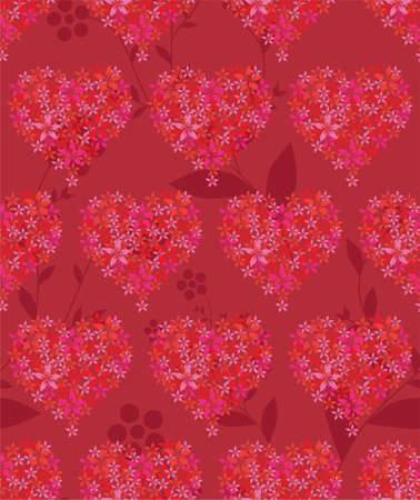 seamless pattern with floral hearts for your backgroundのイラスト素材