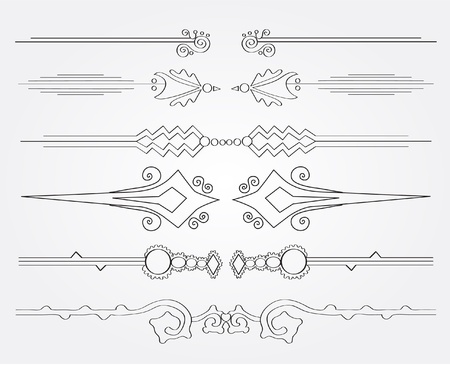 set of decorative page borders for your designのイラスト素材