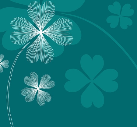 hand drawn floral invitation for life events with place for text, in green white colorsのイラスト素材