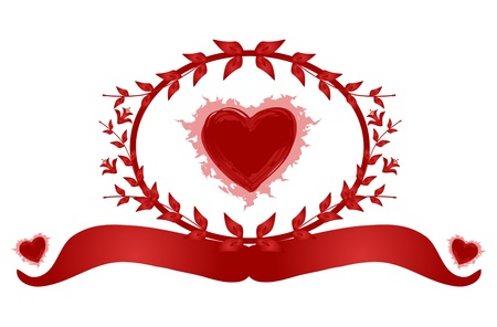 heart banner, symbol of loveのイラスト素材