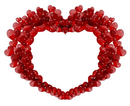 red shining heart for valentine's day, symbol of loveのイラスト素材