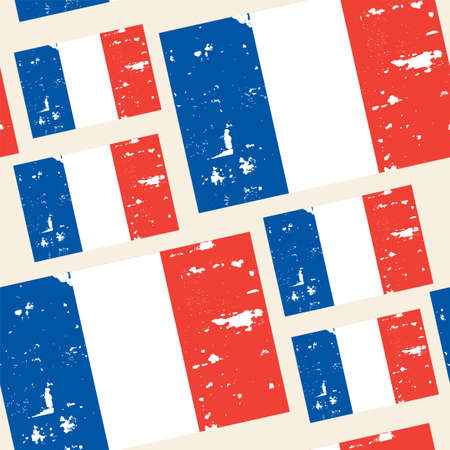 seamless pattern with French republic flagのイラスト素材