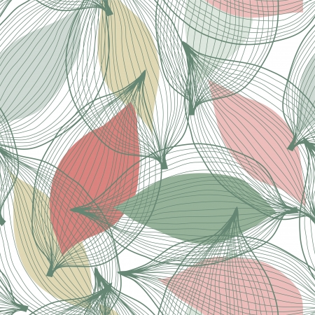elegant seamless pattern with abstract leaves for your designのイラスト素材