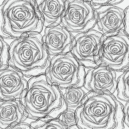 elegant seamless pattern with abstract roses for your designのイラスト素材