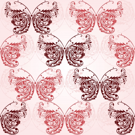 elegant seamless pattern with decorative butterflies for your designのイラスト素材