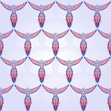 elegant seamless pattern with decorative parrots foryour designのイラスト素材