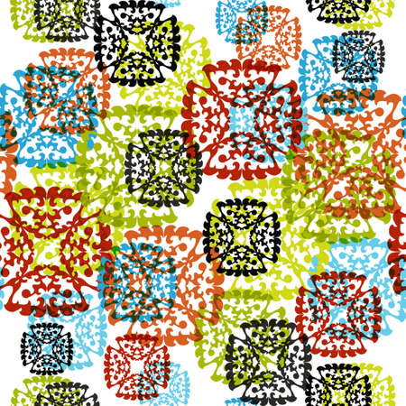 elegant seamless pattern with multicolor snowflakes for your design