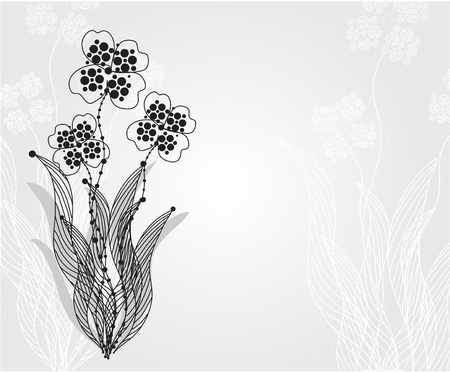 elegant floral invitation for life events with place for textのイラスト素材