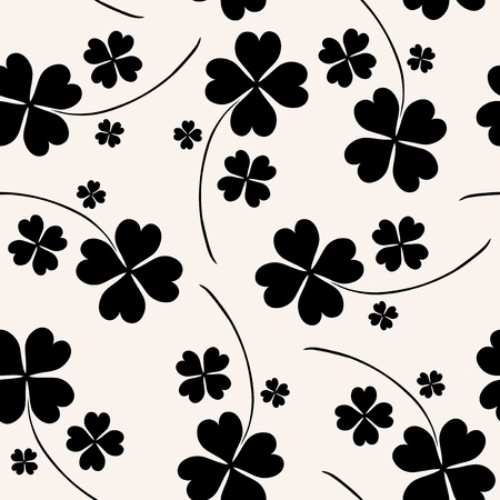 elegant seamless pattern with lucky clovers for your designのイラスト素材