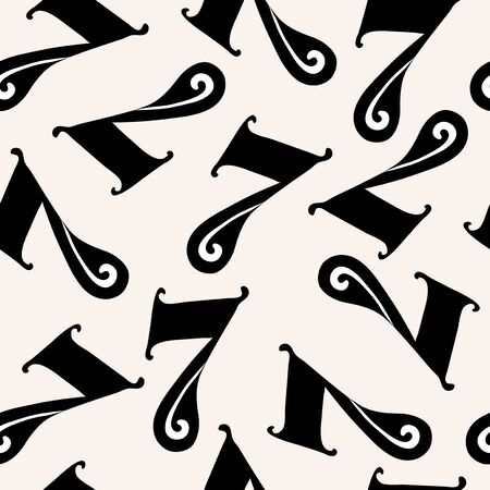 elegant seamless pattern with lucky number sevenのイラスト素材