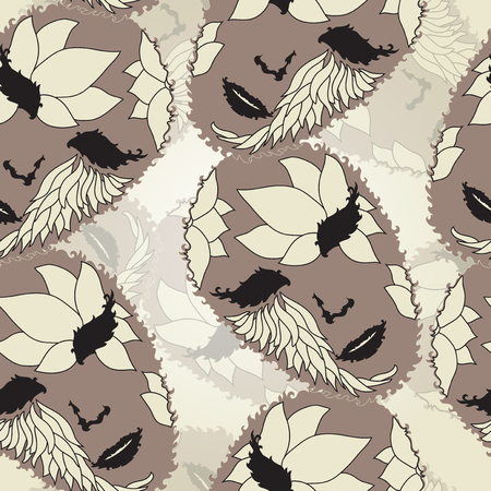 elegant seamless pattern with decorative carnival masks  のイラスト素材