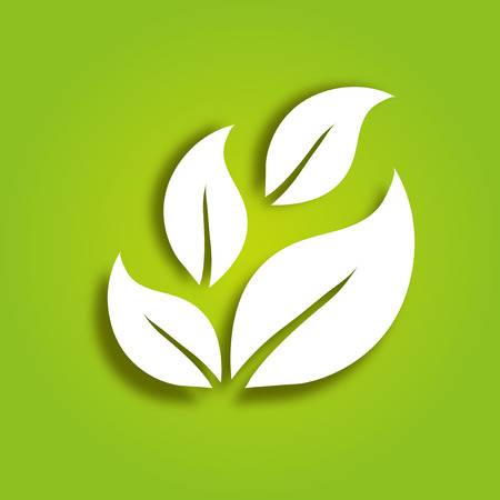 eco paper leaves, symbol of natureのイラスト素材