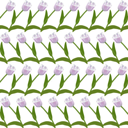 elegant seamless pattern with decorative soft violet tulips, design elementのイラスト素材