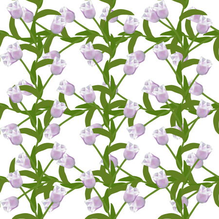elegant seamless pattern with decorative soft violet tulips, design elementのイラスト素材