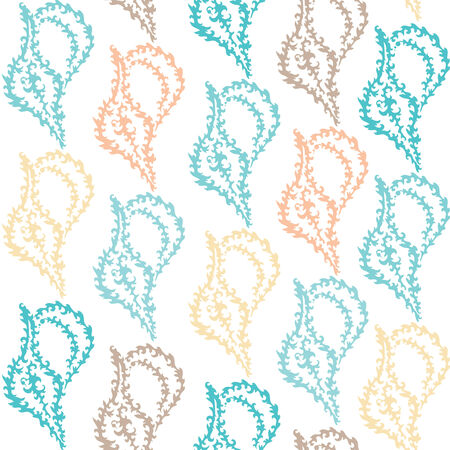elegant seamless pattern with decorative seashells, design elementのイラスト素材