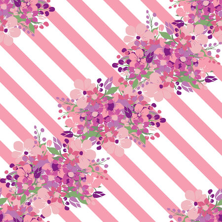 Elegant seamless pattern with hand drawn decorative flowers, design elements. Floral pattern for wedding invitations, greeting cards, scrapbooking, print, gift wrap, manufacturing.のイラスト素材