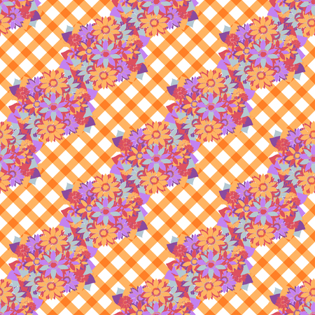 Elegant seamless pattern with hand drawn decorative sunflowers, design elements. Floral pattern for wedding invitations, greeting cards, scrapbooking, print, gift wrap, manufacturing.のイラスト素材