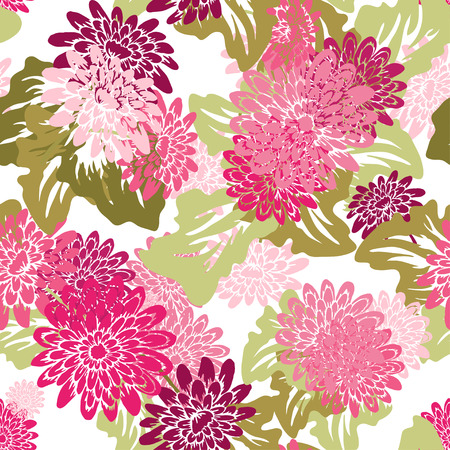 Elegant seamless pattern with hand drawn decorative gerbera flowers, design elements. Floral pattern for wedding invitations, greeting cards, scrapbooking, print, gift wrap, manufacturing.のイラスト素材