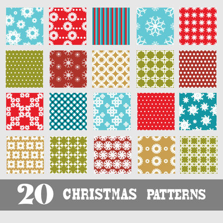 Elegant seamless patterns with decorative snowflakes, design elements. Can be used for christmas and new year invitations, greeting cards, scrapbooking, print, gift wrap, manufacturingのイラスト素材