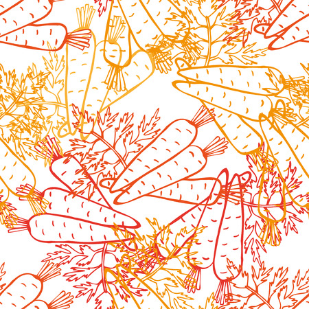 Elegant seamless pattern with hand drawn carrots, design elements. Can be used for invitations, greeting cards, scrapbooking, print, gift wrap, manufacturing. Food backgroundのイラスト素材